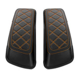 C.C. RIDER Saddlebag Lid Covers Lattice Stitching Protect Saddlebags For Harley Touring Street Glide Road Glide 2014-2024