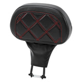 C.C. RIDER Touring Seat Driver Passenger Seat With Backrest For Harley Touring Street Glide Road Glide Electra Glide, Black Red, 2008-2023