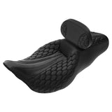 C.C. RIDER Touring Seat Driver Passenger Seat With Backrest For Harley Touring Street Glide Road Glide Electra Glide, Black, 2008-2023