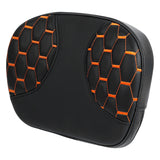 C.C. RIDER Touring Seat Driver Passenger Seat With Backrest For Harley Touring Street Glide Road Glide Electra Glide, Black Orange, 2008-2023