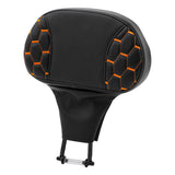 C.C. RIDER Touring Seat Driver Passenger Seat With Backrest For Harley Touring Street Glide Road Glide Electra Glide, Black Orange, 2008-2023