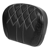 C.C. RIDER Touring Seat Driver Passenger Seat With Backrest For Harley Touring Street Glide Road Glide Electra Glide, Black White, 2008-2023