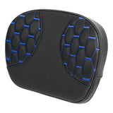 C.C. RIDER Touring Seat Driver Passenger Seat With Backrest For Harley Touring Street Glide Road Glide Electra Glide, Black Blue, 2008-2023