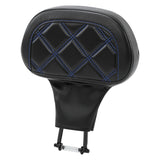 C.C. RIDER Touring Seat Driver Passenger Seat With Backrest For Harley Touring Street Glide Road Glide Electra Glide, Black Blue, 2008-2023