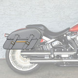 C.C.RIDER Detachables Saddlebags Brass Trimming Harley Softail FatBoy 114 Breakout 114 FLFB FLFBS FXBR FXBRS, 2018-2024