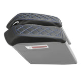 C.C. RIDER Saddlebag Lid Covers Lattice Stitching Protect Saddlebags For Harley Touring Street Glide Road Glide 2014-2024