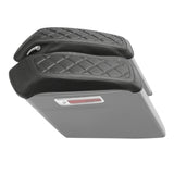 C.C. RIDER Saddlebag Lid Covers Lattice Stitching Protect Saddlebags For Harley Touring Street Glide Road Glide 2014-2024