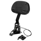 C.C. RIDER Adjusting Rider Backrest Mounting Kit & Backrest Pad For HD Touring, 2009-2023