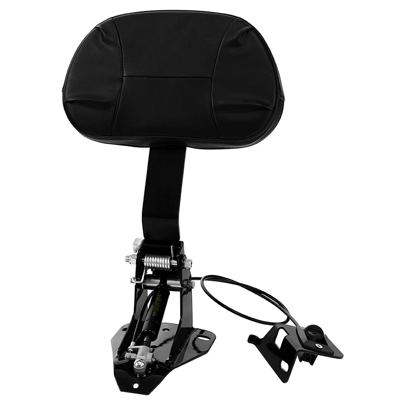 C.C. RIDER Adjusting Rider Backrest Mounting Kit & Backrest Pad For HD Touring, 2009-2023