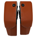 C.C.RIDER Detachables Saddlebags Brass Trimming Harley Softail FatBoy 114 Breakout 114 FLFB FLFBS FXBR FXBRS, 2018-2024