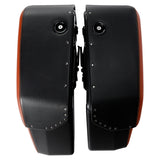 C.C.RIDER Detachables Saddlebags Brass Trimming Harley Softail FatBoy 114 Breakout 114 FLFB FLFBS FXBR FXBRS, 2018-2024