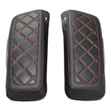 C.C. RIDER Saddlebag Lid Covers Lattice Stitching Protect Saddlebags For Harley Touring Street Glide Road Glide 2014-2024