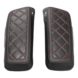 Saddlebag Lid Covers Lattice Stitching Fit For Harley Touring Street Road Glide 2014-2023