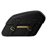 C.C.RIDER Detachables Saddlebags Brass Trimming Harley Softail FatBoy 114 Breakout 114 FLFB FLFBS FXBR FXBRS, 2018-2024