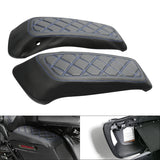 C.C. RIDER Saddlebag Lid Covers Lattice Stitching Protect Saddlebags For Harley Touring Street Glide Road Glide 2014-2024
