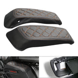 C.C. RIDER Saddlebag Lid Covers Lattice Stitching Protect Saddlebags For Harley Touring Street Glide Road Glide 2014-2024