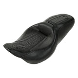 C.C. RIDER Touring Seat 2 up Seat Driver Passenger Seat Bareback Gator For Harley Touring Street Glide Road Glide Electra Glide, 2008-2023