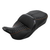 C.C. RIDER Touring Seat 2 Up Seat Driver Passenger Seat Double Roll For Harley CVO Road Glide Electra Glide Street Glide Road King, 2009-2023