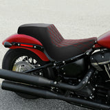 Gel Seat C.C. RIDER Softail Seat 2 up Seat Step Up Lattice Stitching For Softail Standard Street Bob FXBB Standard FXST, 2018-2024