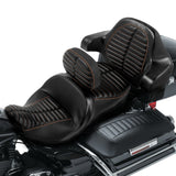 C.C. RIDER Rider Backrest 2 Up Seat Driver Backrest Pad For Harley Touring CVO Street Glide Road Glide Electra Glide Road King, 1988-2023