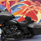 C.C. RIDER Touring Seat Driver Passenger Seat With Backrest For Harley Touring Street Glide Road Glide Electra Glide, Black, 2008-2023