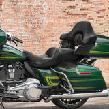 C.C. RIDER Touring Seat Driver Passenger Seat With Backrest For Harley CVO Road Glide Electra Glide Street Glide Road King, Black Orange, 2014-2023