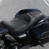 C.C. RIDER Touring Seat 2 up Seat Driver Passenger Seat Custom Motorcycle Seat For Harley Touring Street Glide Road Glide Electra Glide, 2008-2023