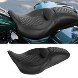 C.C. RIDER Touring Seat 2 up Seat Driver Passenger Seat For Harley Touring Street Glide Road Glide Electra Glide, 2008-2024