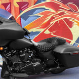 C.C. RIDER Touring Seat 2 up Seat Driver Passenger Seat For Harley Touring Street Glide Road Glide Electra Glide, 2008-2023