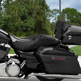 C.C. RIDER Razor Chopped Pack Trunk Backrest Passenger Backrest Pad For Harley Touring CVO Road Glide Electra Glide Road King, 2014-2023