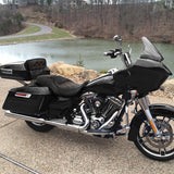 C.C. RIDER Touring Seat Driver Passenger Seat With Backrest For Harley Touring Street Glide Road Glide Electra Glide, Black Orange, 2008-2023