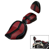 C.C. RIDER Indian Scout 2 Piece 2 Up Seat Driver Passenger Seat With Backrest For Indian Scout Sixty 100th Aniversary Scout ABS, 2015-2024