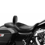 C.C. RIDER Touring Seat 2 up Seat Driver Passenger Seat With Backrest For Harley Touring Street Glide Road Glide Electra Glide, Black, 2008-2024