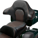 C.C. RIDER King Passenger Backrest King Tour Pack Trunk Backrest For Touring Road Glide Electra Glide Street Glide Road King, 2014-2023