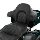 C.C. RIDER King Passenger Backrest King Tour Pack Trunk Backrest For Touring Road Glide Electra Glide Street Glide Road King, 2014-2023