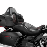 C.C. RIDER Touring Seat 2 Up Seat Driver Passenger Seat Fuego For Harley CVO Road Glide Electra Glide Street Glide Road King, 2009-2024