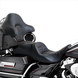 C.C. RIDER Touring Seat 2 Up Seat Driver Passenger Seat With Backrest For Harley CVO Road Glide Electra Glide Street Glide Road King, 2014-2023