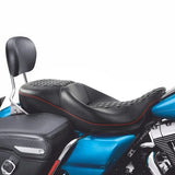 C.C. RIDER Touring Seat 2 Up Seat Driver Passenger Seat Diamond Grip For Harley CVO Road Glide Electra Glide Street Glide Road King, 2009-2023