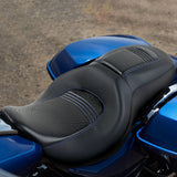 C.C. RIDER Touring Seat 2 up Seat Driver Passenger Seat Comfort Pro For Harley Touring Street Glide Road Glide Electra Glide, 2008-2023
