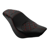 C.C. RIDER Softail Seat Low Rider S St Red Diamond Stitching Seat Driver Passenger Seat Low Rider FXLR FXLRS FXLRST 2018-2024