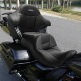 C.C. RIDER King Passenger Backrest King Tour Pack Trunk Backrest For Touring Road Glide Electra Glide Street Glide Road King, 2014-2022