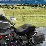 C.C. RIDER Touring Seat 2 Up Seat Driver Passenger Seat Homeycomb For Harley CVO Road Glide Electra Glide Street Glide Road King, 2009-2023