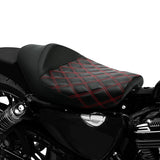 C.C. RIDER Sportster Seat Café Racer Style Diamond Stitching Chopper Seat Bobber Seat For Sportster Iron 883 Iron1200 XL883 XL1200, 2010-2023