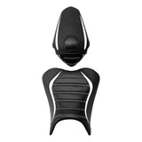 C.C. RIDER Ninja 400 Z400 Front And Rear Seat Fit For Kawasaki Ninja400 Black White, 2018-2024