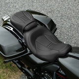 Gel Seat C.C. RIDER Touring Seat Two Piece 2 Up Seat Low Profile Driver Passenger Seat Bullet For Road Glide Street Glide Road King, 2009-2023