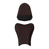 C.C. RIDER GSX-R1000 Front And Rear Seat Fit For SUZUKI GSXR1000 Red Lattice Stitch, 2007, 2008