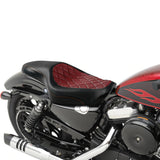 C.C. RIDER Sportster Burgundy Seat 2 up Seat Iron 883 Iron 1200 XL883 XL1200 Bobbor Seat, 2004-2023