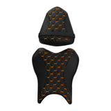 C.C. RIDER YZF R6  Front And Rear Seat Fit For YAMAHA R6 Black Honeycomb Stitch, 2006, 2007