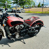 C.C. RIDER Indian Scout 2 Up Seat Driver Passenger Sport Seat Contrast Color Alligator Pattern For Indian Scout Sixty 100th Aniversary, 2015-2024