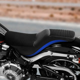 C.C. RIDER Softail Seat Low Rider S ST Blue Trimming Alcantara Seat Driver Passenger Seat Low Rider FXLR FXLRS FXLRST 2018-2024